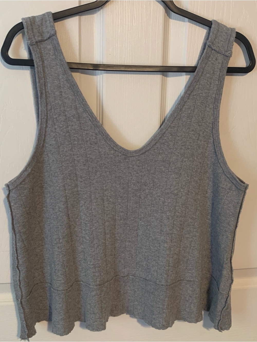 We The Free Gray Ribbed Cropped Tank - Picture 3 of 8